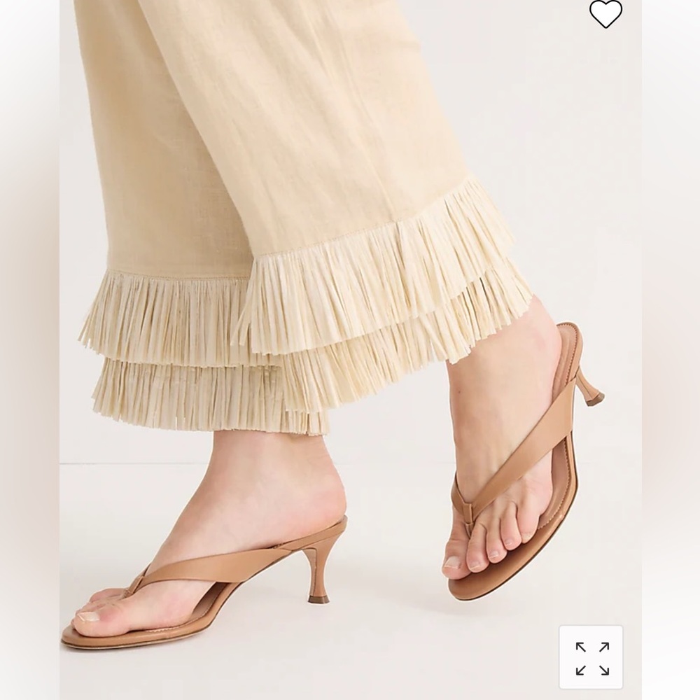 J Crew Violetta made-in-Italy thong sandals in leather